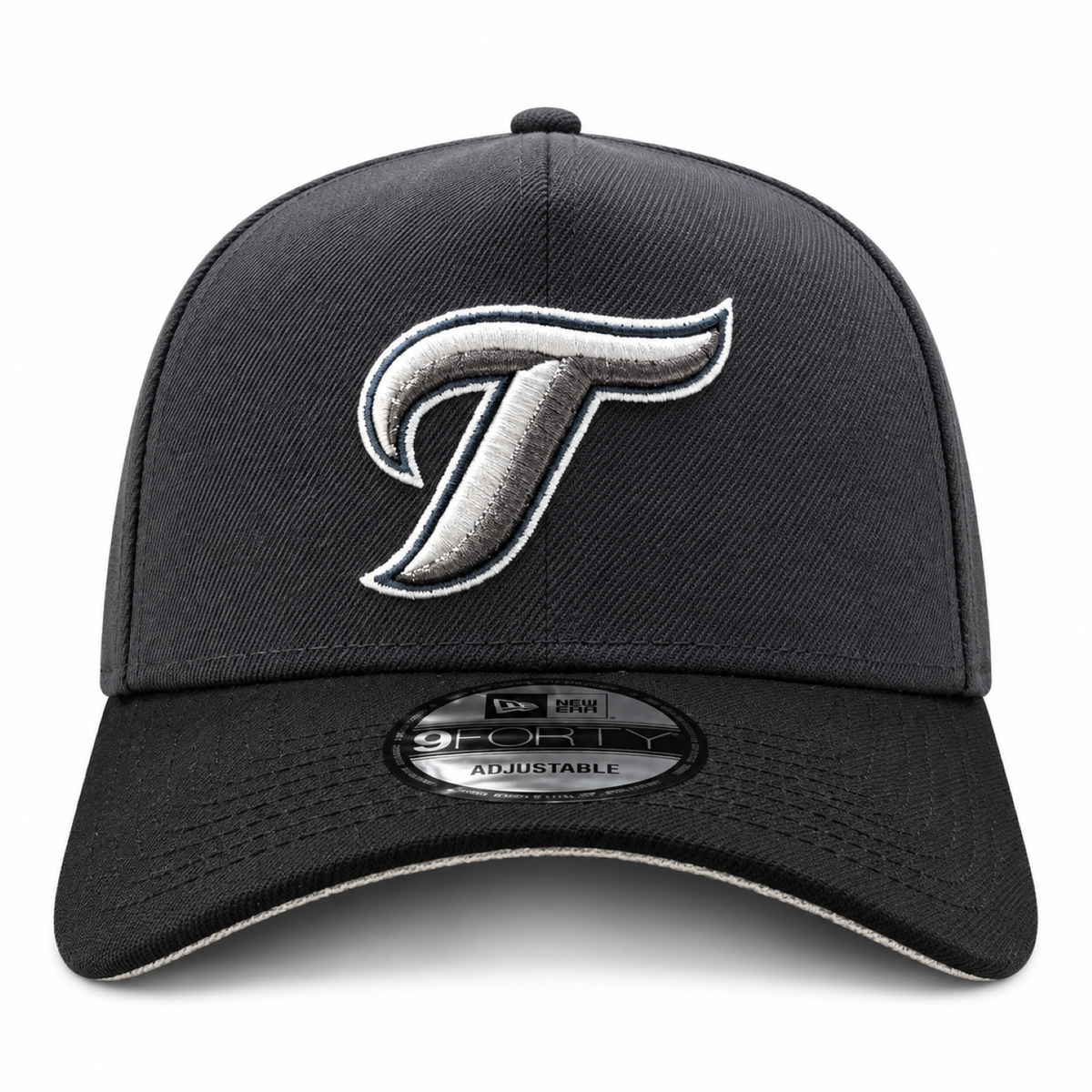New Era MLB Toronto Blue Jays Alternate T Logo 30th Anniversary 9FORTY A-Frame Adjustable Snapback Hat – Dark Graphite/Black