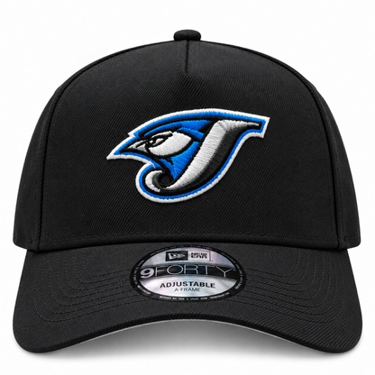 New Era MLB Toronto Blue Jays Retro Bird Logo 30th Anniversary 9FORTY A-Frame Adjustable Snapback Hat – Black