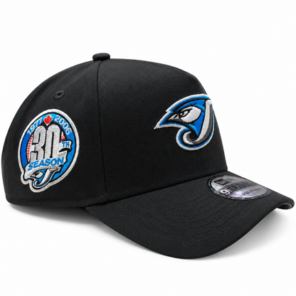 New Era MLB Toronto Blue Jays Retro Bird Logo 30th Anniversary 9FORTY A-Frame Adjustable Snapback Hat – Black