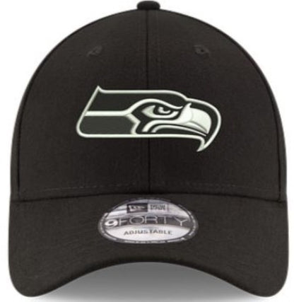 New Era NFL Seattle Seahawks 9FORTY Adjustable Hat - Black