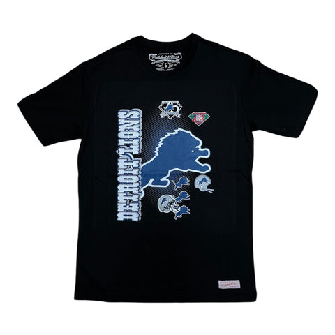 Men's Mitchell & Ness NFL Detroit Lions 75th Season 1934-2008 Tee - Black