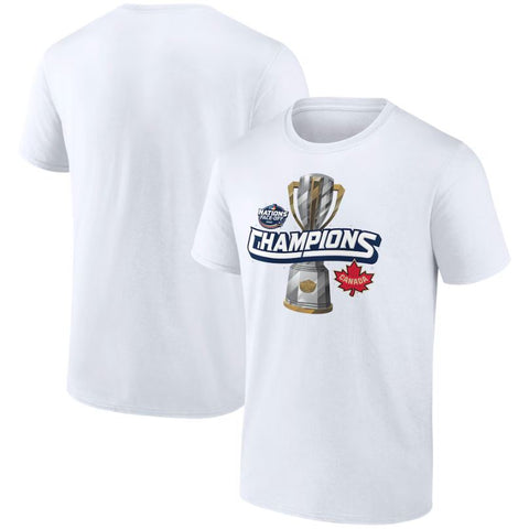 Fanatics Men's 2025 Canada 4 Nations Face-Off Champions T-Shirt -White