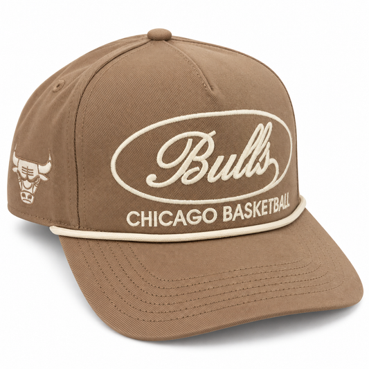 '47 Hitch RF NBA Chicago Bulls Foundational Rope Adjustable Snapback Hat - Brown