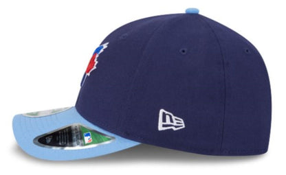 New Era 9FORTY M-Crown MLB Toronto Blue Jays 50th Anniversary Side Patch Player Replica Two Tone Adjustable Snapback Hat - Navy/Powder Blue