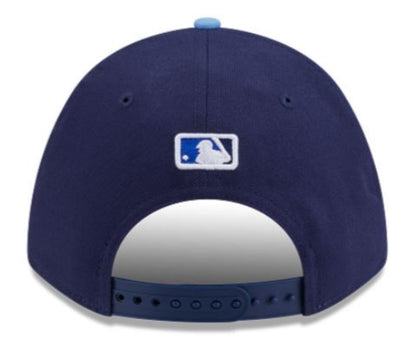 New Era 9FORTY M-Crown MLB Toronto Blue Jays 50th Anniversary Side Patch Player Replica Two Tone Adjustable Snapback Hat - Navy/Powder Blue