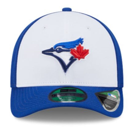 New Era 9FORTY M-Crown MLB Toronto Blue Jays 50th Anniversary Side Patch Player Replica Adjustable Snapback Hat - Blue/White