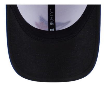 New Era 9FORTY M-Crown MLB Toronto Blue Jays 50th Anniversary Side Patch Player Replica Adjustable Snapback Hat - Blue/White