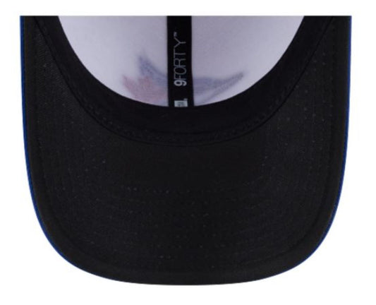 New Era 9FORTY M-Crown MLB Toronto Blue Jays 50th Anniversary Side Patch Player Replica Adjustable Snapback Hat - Blue/White