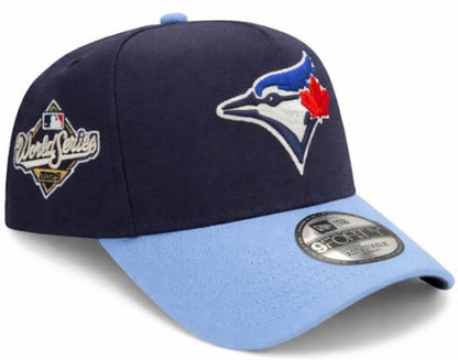 New Era MLB Toronto Blue Jays 2025 World Series 9FORTY A-Frame Adjustable Hat - Navy/Powder Blue