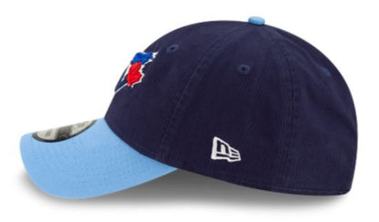 New Era 9TWENTY MLB Toronto Blue Jays 50th Anniversary Side Patch Alternate 4 Two Tone Player Replica Adjustable Hat - Navy/Powder Blue