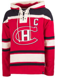 '47 NHL Montreal Canadiens Jean Beliveau Player Lacer Hoodie - Red/White