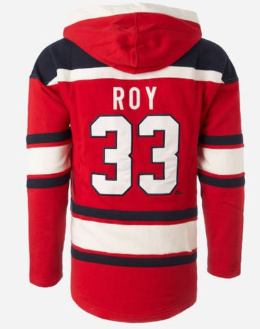 '47 NHL Montreal Canadiens Patrick Roy Player Lacer Hoodie - Red/White