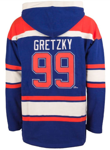 '47 NHL Edmonton Oilers Wayne Gretzky Player Lacer Hoodie - Blue/White