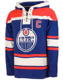 '47 NHL Edmonton Oilers Wayne Gretzky Player Lacer Hoodie - Blue/White