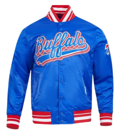 Pro Standard NFL Buffalo Bills Script Tail Satin Jacket - Royal Blue