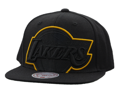Mitchell & Ness Men's NBA Los Angeles Lakers Black Dynamic Snapback Cap