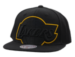 Mitchell & Ness Men's NBA Los Angeles Lakers Black Dynamic Snapback Cap