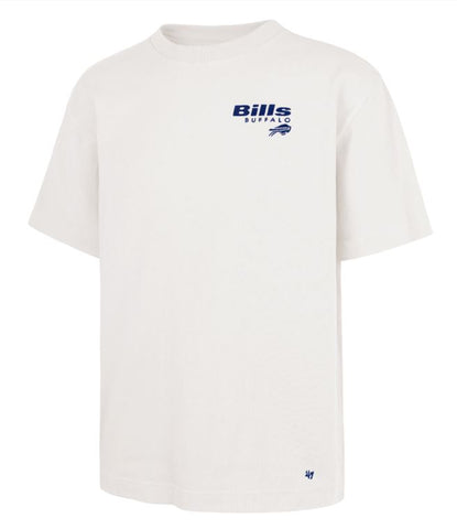 '47 NFL Buffalo Bills Men's Lateral Foundation Sandstone Tee - White