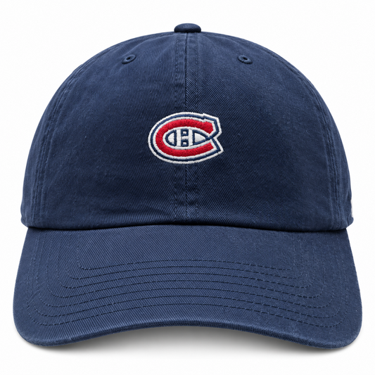 '47 NHL Montreal Canadiens Base Runner Ballpark Clean Up Adjustable Hat - Navy Blue