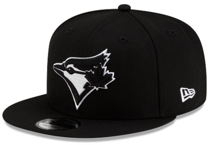 New Era MLB Toronto Blue Jays Basic 9FIFTY Adjustable Snapback Hat - Black/White