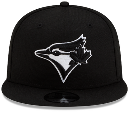 New Era MLB Toronto Blue Jays Basic 9FIFTY Adjustable Snapback Hat - Black/White