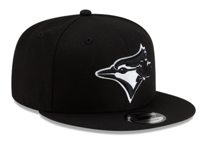 New Era MLB Toronto Blue Jays Basic 9FIFTY Adjustable Snapback Hat - Black/White