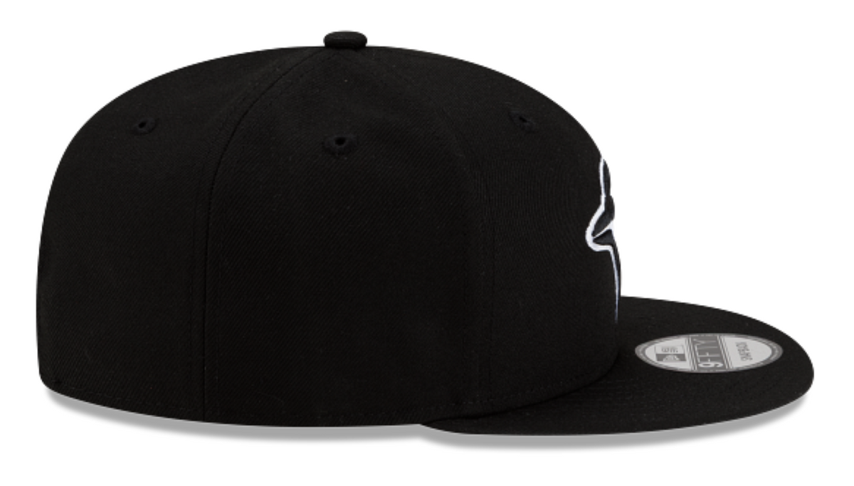 New Era MLB Toronto Blue Jays Basic 9FIFTY Adjustable Snapback Hat - Black/White