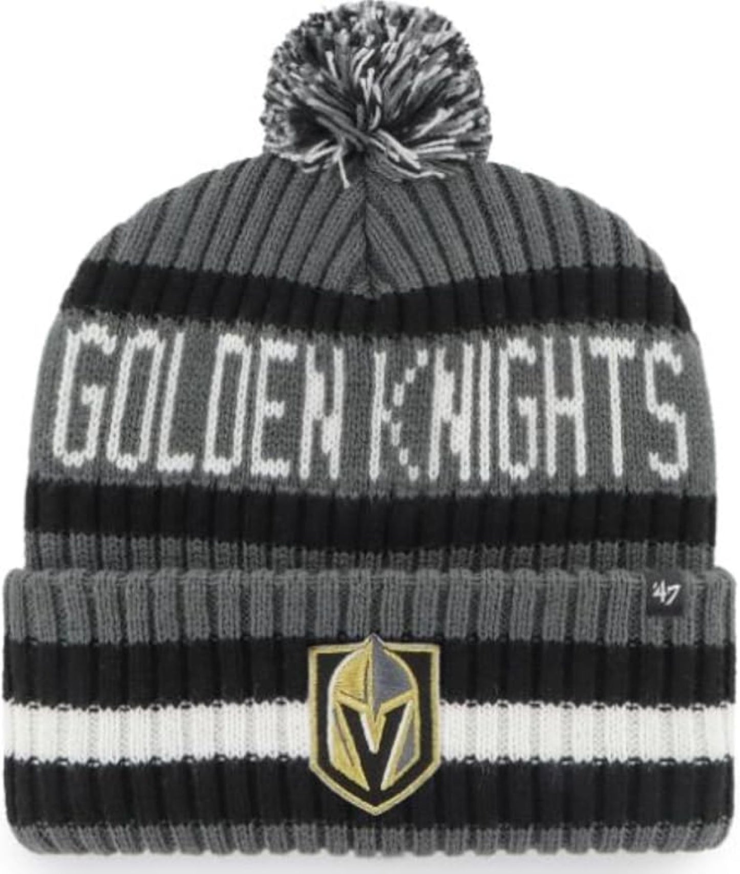 47 NHL Las Vegas Golden Knights Bering Knit Cuff Pom Hat - Grey