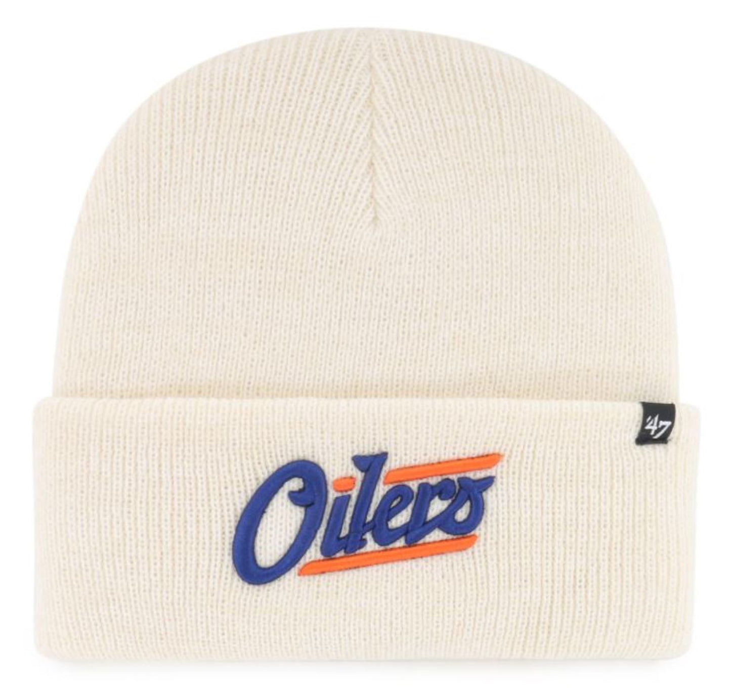 47 NHL Edmonton Oilers Brain Freeze Cuff Knit Beanie - Off White