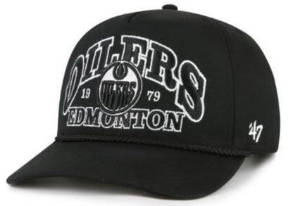47 NHL Edmonton Oilers Break Wood Hitch Adjustable Hat - Black
