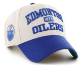47 NHL Edmonton Oilers Broke Line MVP Adjustable Hat - Cream/Blue