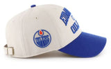 47 NHL Edmonton Oilers Broke Line MVP Adjustable Hat - Cream/Blue