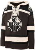'47 NHL Edmonton Oilers Lacer Fleece Hoodie - Brown