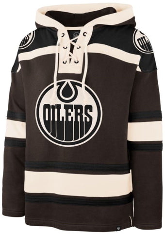 '47 NHL Edmonton Oilers Lacer Fleece Hoodie - Brown