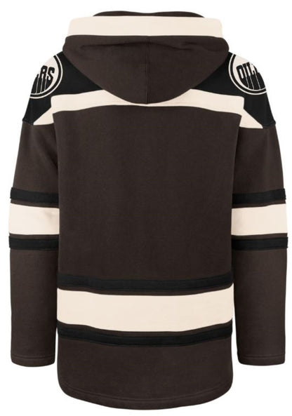 '47 NHL Edmonton Oilers Lacer Fleece Hoodie - Brown