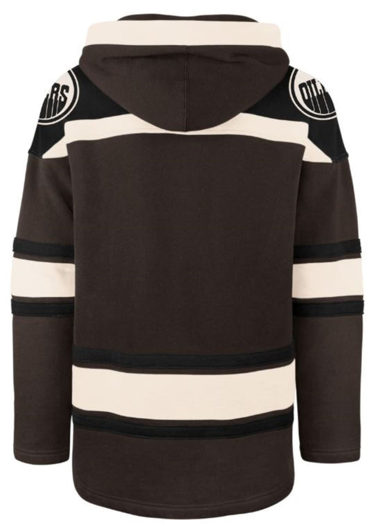 '47 NHL Edmonton Oilers Lacer Fleece Hoodie - Brown