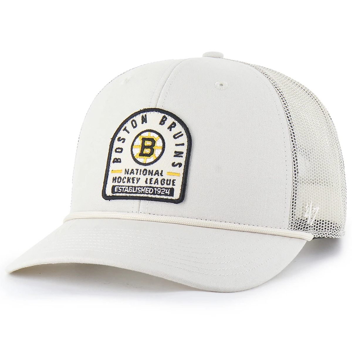 '47 NHL Boston Bruins Gravestone Adjustable Trucker Hat- Beige