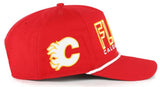 '47 NHL Calgary Flames Byline Cord Hitch Adjustable Snapback Hat - Red