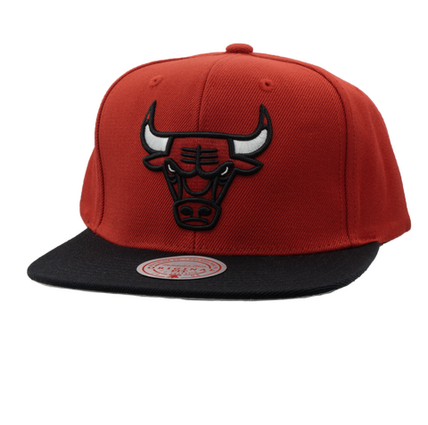 Men's Red Mitchell & Ness Chicago Bulls Snapback Hat