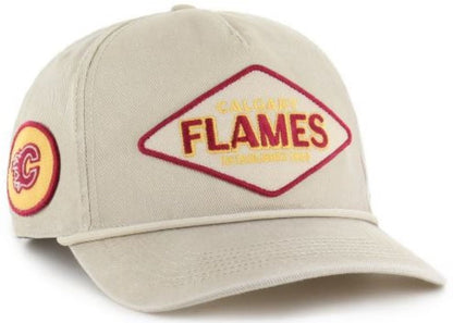 '47 NHL Calgary Flames Cairn Hitch RF Adjustable Snapback Hat - Beige