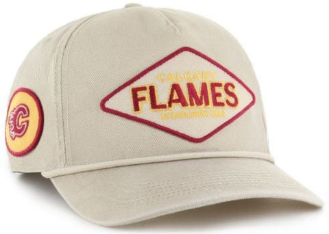'47 NHL Calgary Flames Cairn Hitch RF Adjustable Snapback Hat - Beige