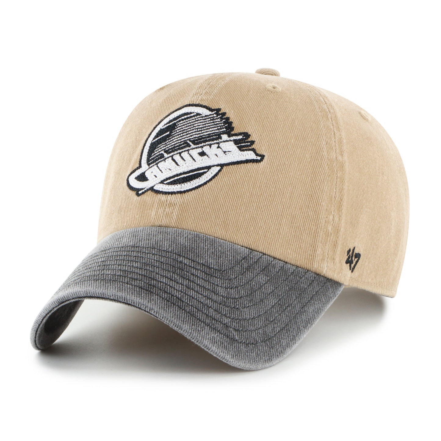 '47 NHL Vancouver Canucks Apollo Chain Clean up hat - Beige/Charcoal Grey
