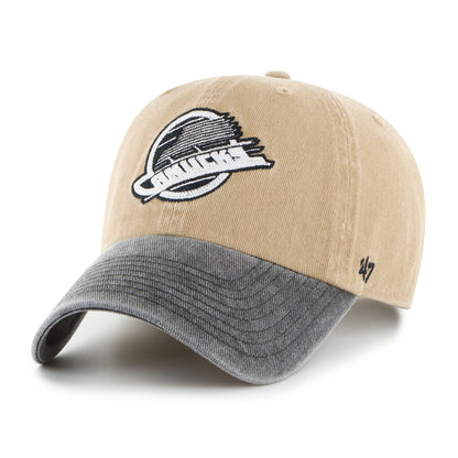 '47 NHL Vancouver Canucks Apollo Chain Clean up hat - Beige/Charcoal Grey