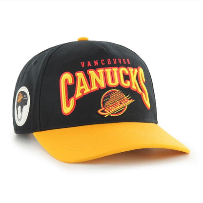47 NHL Vancouver Canucks Hard Hat Arch Hitch Snapback - Black/Yellow