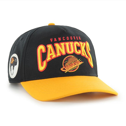 47 NHL Vancouver Canucks Hard Hat Arch Hitch Snapback - Black/Yellow