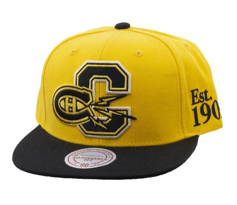 Men's Mitchell & Ness Yellow Montreal Canadiens Stallion Snapback Hat