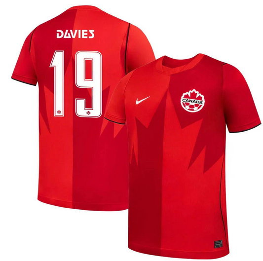 Nike Team Canada Alphonso Davies Replica Home Soccer Jersey - Red