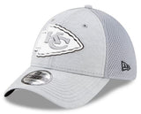 Kansas City Chiefs New Era Rubber Front 39THIRTY Flex Hat - Gray
