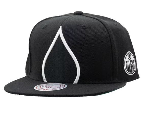 Edmonton Oilers Mitchell & Ness Negative Space Snapback Cap