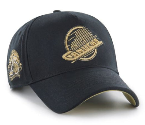 '47 NHL Vancouver Canucks MVP Deluxe DT Snapback Hat - Black/Gold